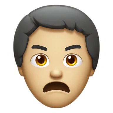 asian angry red face sticker