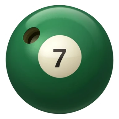 green billiard ball 7 number sticker