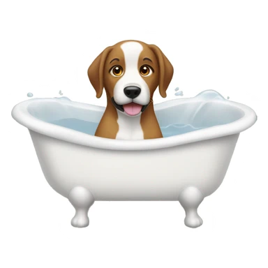 Un perro bañandose sticker
