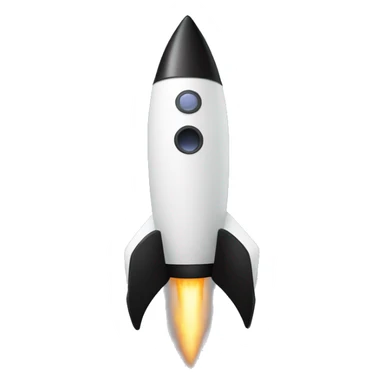 Black rocket with 0 on it sticker