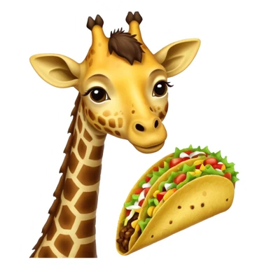 taco eating giraffe sticker