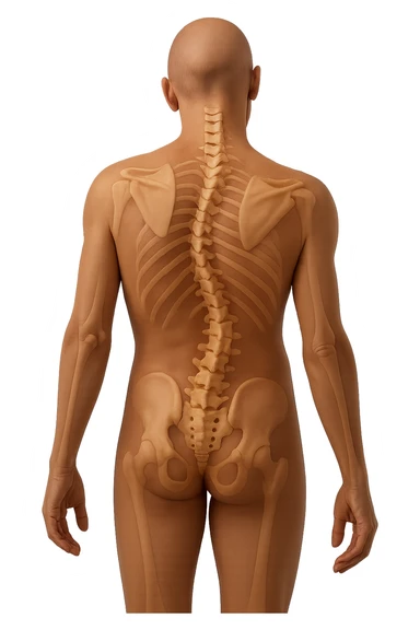 fai immagine identica ma iperrealistico 4k, postura storta con spina dorsale storta sticker