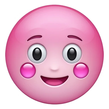 "Create a simple, glossy pink circle emoji using the exact same light pink color and shiny 3D gradient style as the Notion pink heart emoji (🩷). The circle should have a subtle highlight to mimic the Notion pink heart’s finish, and the tone should match emoji standards for digital use. sticker