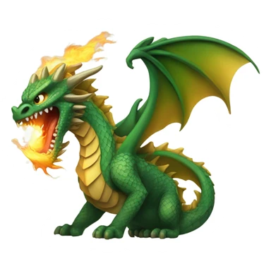 Dragon breathing fire sticker