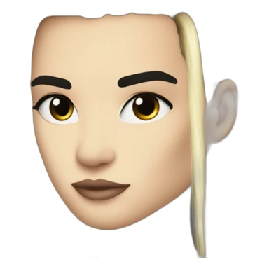 Bill Kaulitz blonde hair straight sticker