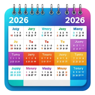 2026 calender  sticker