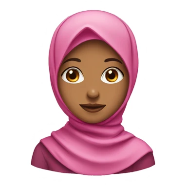 a girl with a pink hijab  sticker