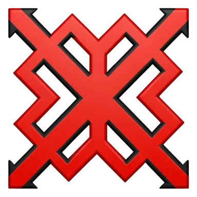 Signo nazi rojo y negro sticker