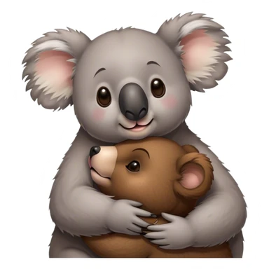 Koala kisses bear sticker