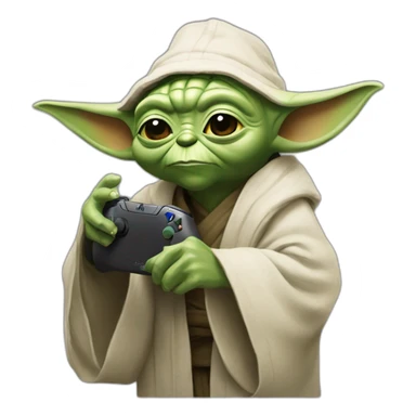 Yoda qui joue à la ps5 sticker