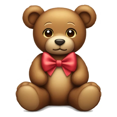 Teddy bear with a bow  sticker