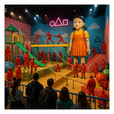 The Squid game  the game ( serie netflix)  dead game ( version parc atrraction) sticker