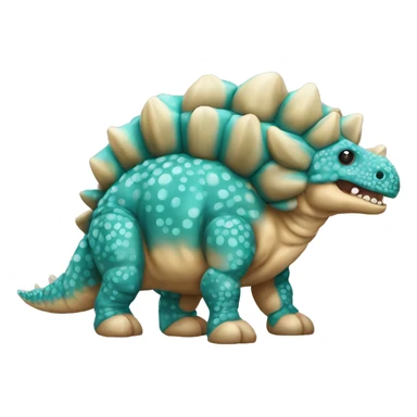 Turquoise and tan ankylosaurus ￼ sticker