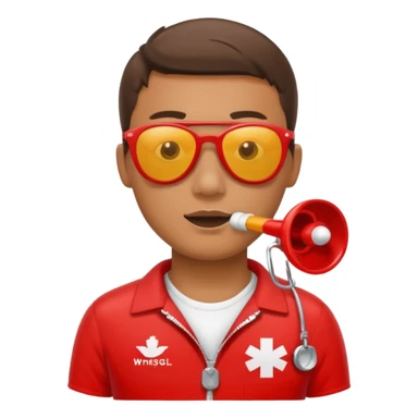 lifeguard with whistle sticker