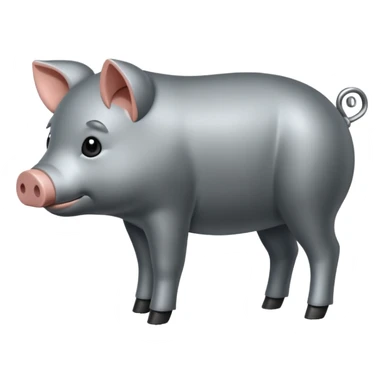 
pig's iron tail sticker