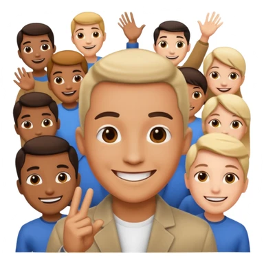 a famous artist collaborates with the audience sticker