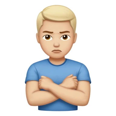 regular emoji crossing arms and pouting sticker