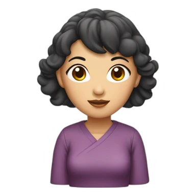 Asian female cupcake sticker