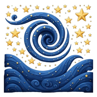 Starry night sticker