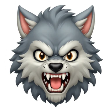 Werewolf – Furry wolf-man mid-roar sticker