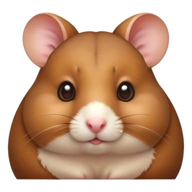 Cinematic Noble Brown Hamster Portrait Emoji, Poised and regal, with a tiny, compact build and a smooth, well-kept rich brown fur, deep-set soulful dark eyes, Simplified yet sharp and sophisticated features, highly detailed, glowing with a soft, dignified glow, high shine, intelligent and energetic, stylized with an air of miniature majesty, focused and attentive, soft glowing outline, capturing the essence of a watchful and confident rodent, so majestic it feels as though it could scurry out of the screen with effortless authority! sticker