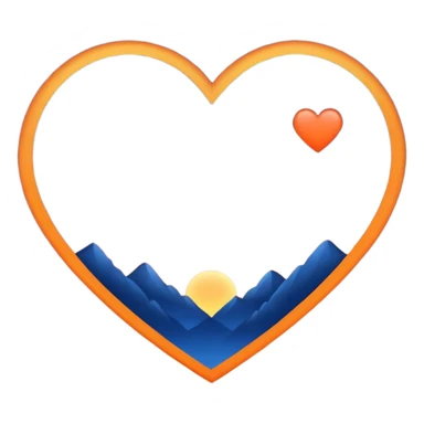 dusk sky heart sticker