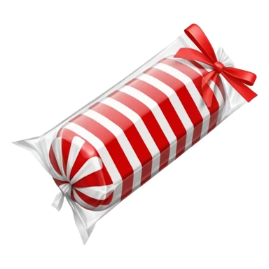 striped candy in a glossy wrapper.  sticker
