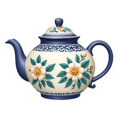 teapot with design on it sticker
