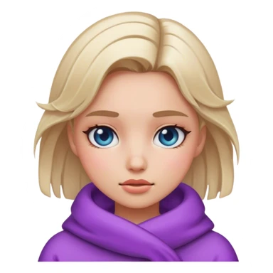 Cold-girl blonde sticker