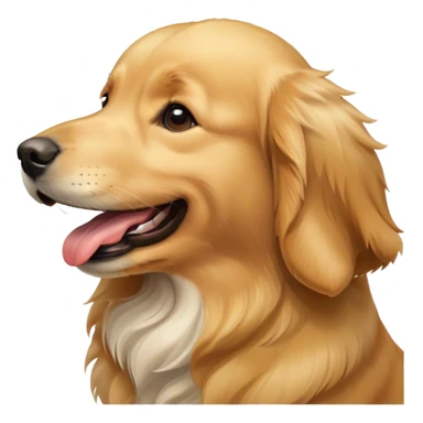 Dog sitting profile view happy sticker