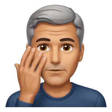 George clooney hand over his face sticker