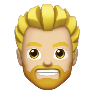 vegeta blond beard sticker