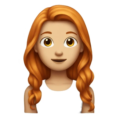ginger girl with black longhair day sticker