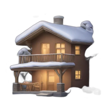 Homme sur une maison sticker