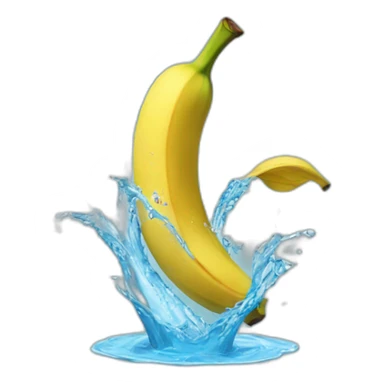 banana throwing water sticker