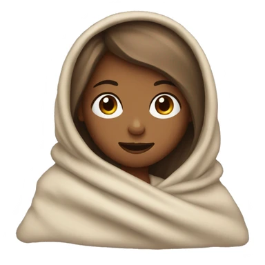 girl wrapped in a blanket  sticker