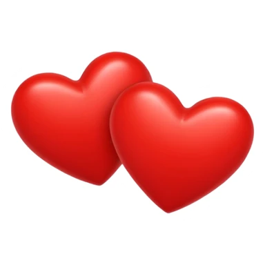 Dual red hearts sticker