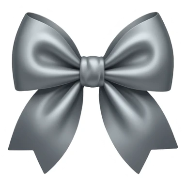 grey satin bow sticker