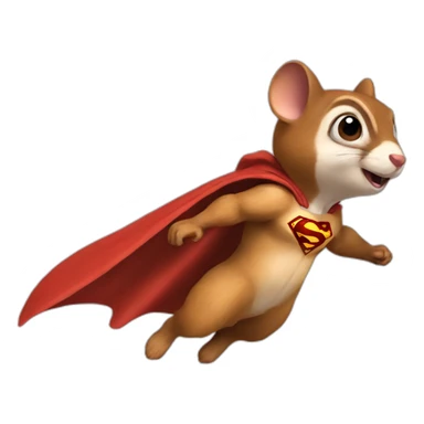 flying squirrel superman sticker