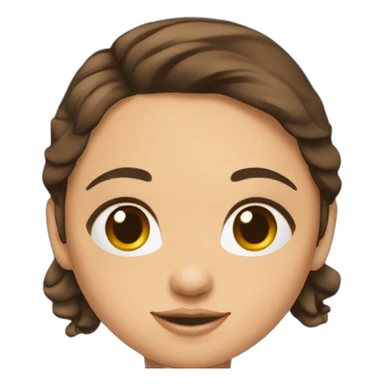 Fille brune teint très clair 1m60 sticker