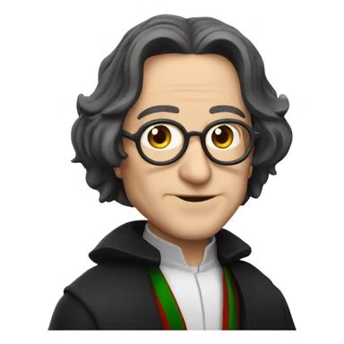Professor Snape with a Santa hat sticker