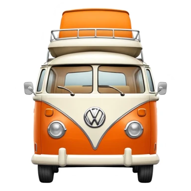Vw campervan orange/white sticker