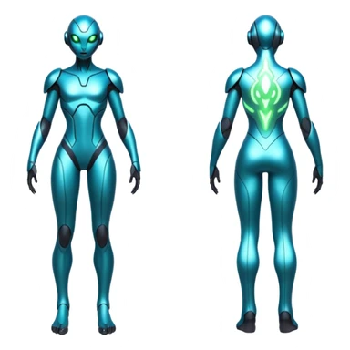 Futuristic Ethereal Modern Fakémon-creature-hybrid Full Body sticker