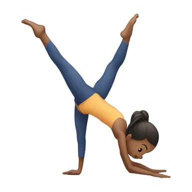Girl doing a handstand and splits  sticker