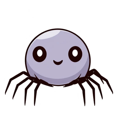 adorable cartoon spider with big eyes sticker