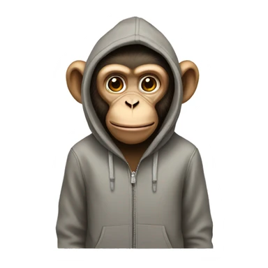 monkey with a hoodie sticker