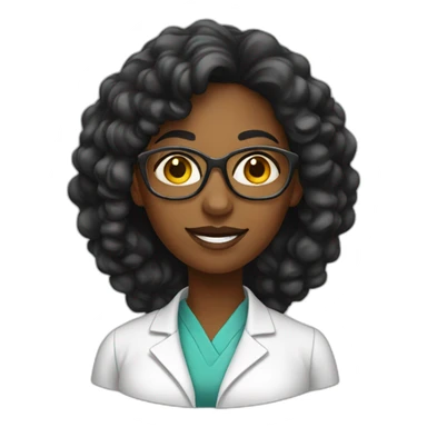 black woman scientist sticker