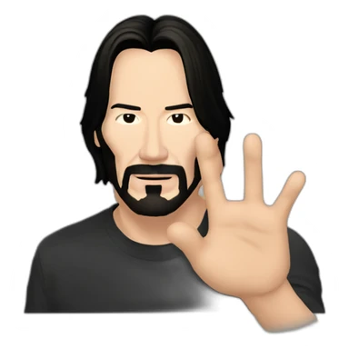 keanu reeves and like hand sticker