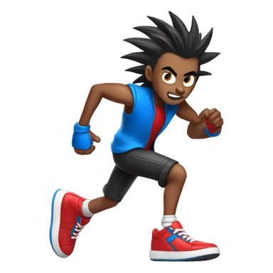 Red and black sonic sticker