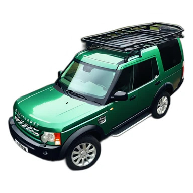 Racing green land rover Discovery 3 winch roof rack snorkel sticker